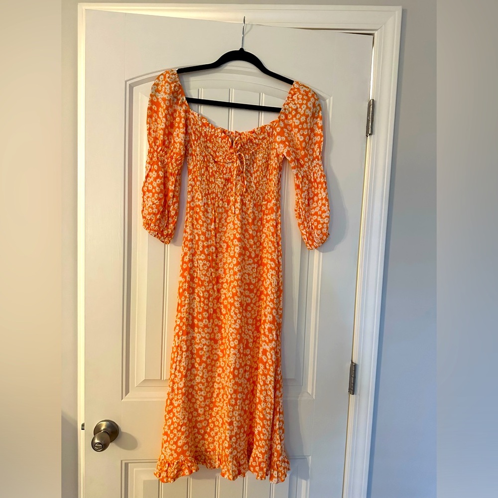 Faithfull the Brand Floral print knee length dress